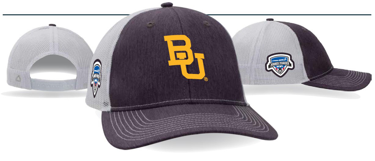 Baylor Charcoal/White BU Armed Forces Bowl Cap